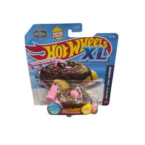 Hot Wheels XL 2026 Donut Drifter Die-Cast Toy Car Pink/Brown Sprinkles 3+